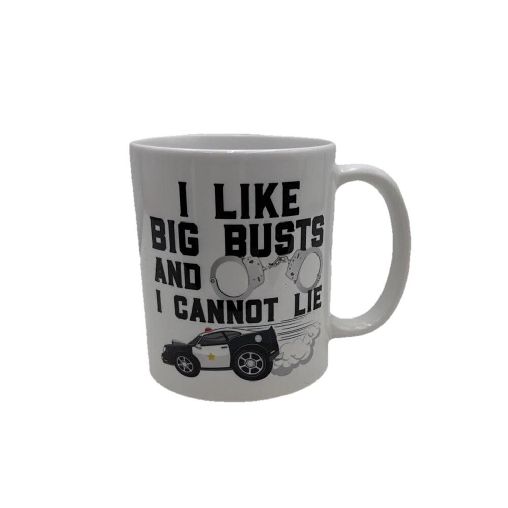 I Like Big Busts / Police‎ Handcuffs/ Coffee & Tea Mug Patrol Car